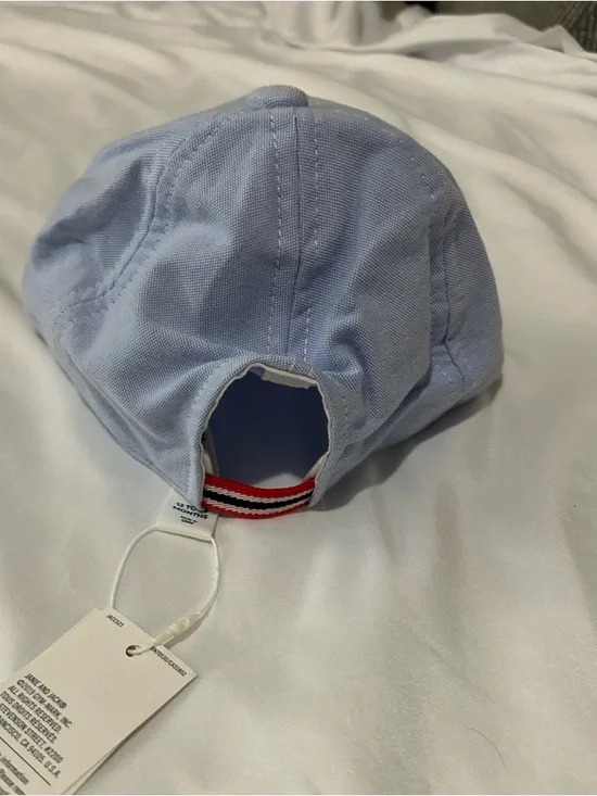Janie and Jack Light Blue Cap with Red-White-Blue Trim - Picture 5 of 7